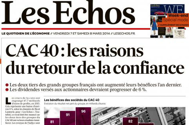 echos une cac 40